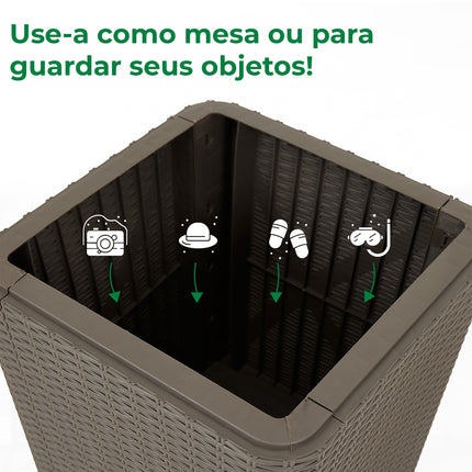 Mesa Auxiliar Rattan Capri