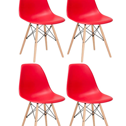 Kit 4 Cadeiras de Design Charles Eames