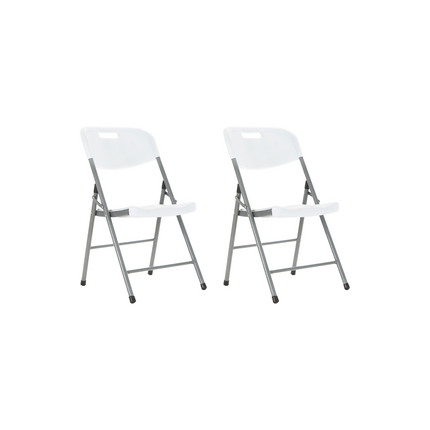 Kit 2 Cadeiras Paris Dobráveis Branca