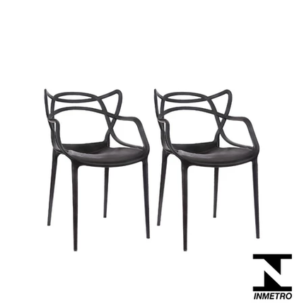 Kit 2 Cadeiras de Design Allegra Interior e Exterior