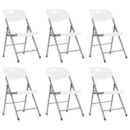 Kit 6 Cadeiras Paris Dobráveis Branca