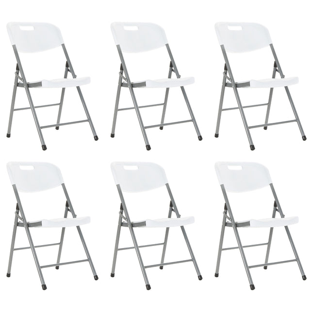Kit 6 Cadeiras Paris Dobráveis Branca